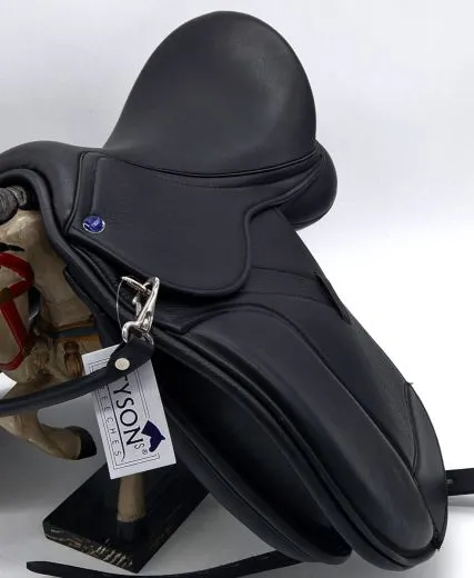 Sattel Ledersattel  BLACK Schwarz 14 15 Zoll + Kopfeisen verstellbar Monoblatt Sattel Shetty Welsh A Kindersattel Ponysattel