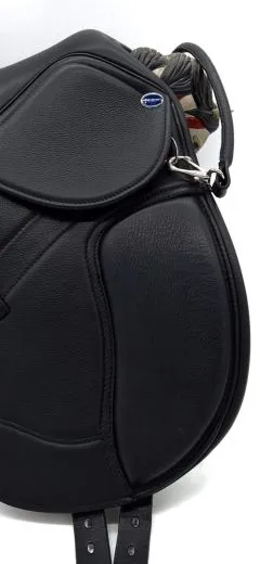 Sattel Ledersattel  BLACK Schwarz 14 15 Zoll + Kopfeisen verstellbar Monoblatt Sattel Shetty Welsh A Kindersattel Ponysattel