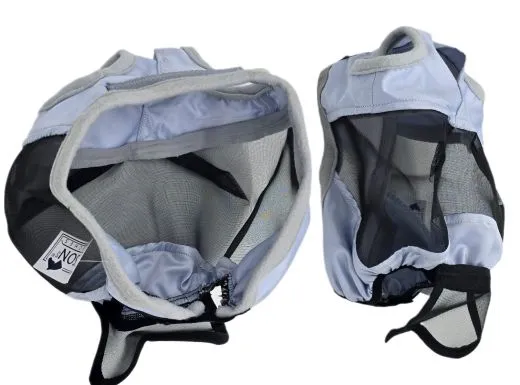 +- Fliegenhaube Lissy Klett + Gummizug DICHT + Nasenschutz ohne Ohren Minishetty Shetty Welsh A