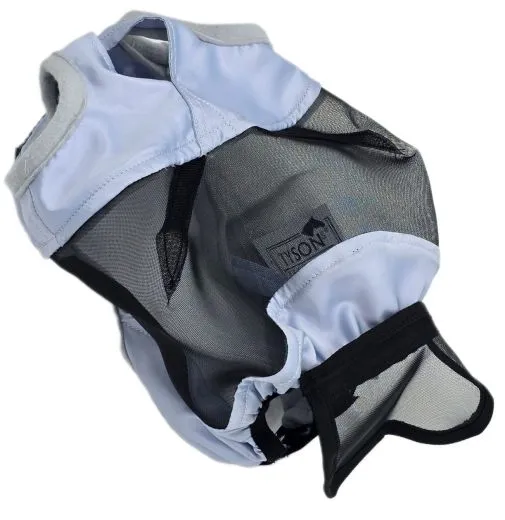 +- Fliegenhaube Lissy Klett + Gummizug DICHT + Nasenschutz ohne Ohren Minishetty Shetty Welsh A