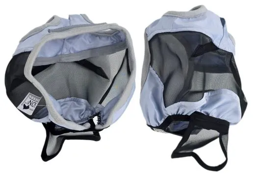 +- Fliegenhaube Lissy Klett + Gummizug DICHT + Nasenschutz ohne Ohren Minishetty Shetty Welsh A