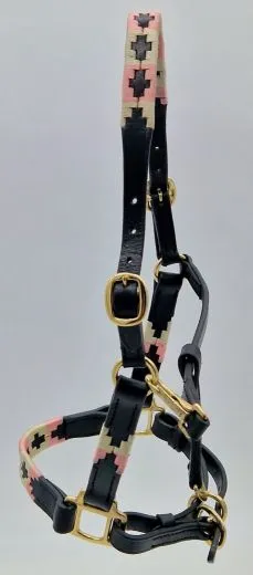 Halfter Lederhalfter Winny Polo Look Stickerei 5 Farben Minishetty Shetty Schwarz oder Braun Polohalfter Leder Fohlen