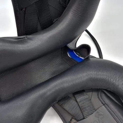 Ledersattel Anna Rosgold Glitzer 14 / 15 Zoll Kopfeisen verstellbar Monosattel Sattel Shetty Welsh Sattel aufges. Kniepauschen