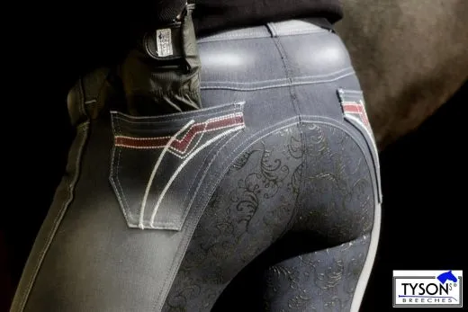 Reithose Elli Jeans Stoned Wash Schlupf Voll Grip 34 36 38 40 42 44 46 48 50 ab 59,00 �