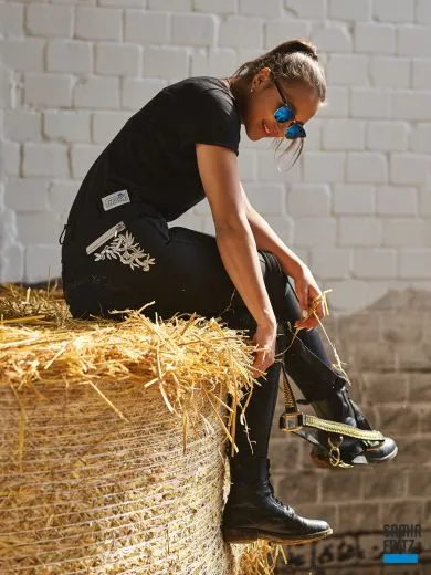 Reithose Melly Voll Grip Silicon Schwarz Schlupf 36 38 40 42 44 46 48 50 ab 69 Euro Vollbesatz Grip Reiterhose Glitzer