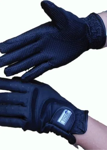 Reithandschuhe  Grippy  Schwarz oder Wei� XXS XS S M L Kunstleder Turnier