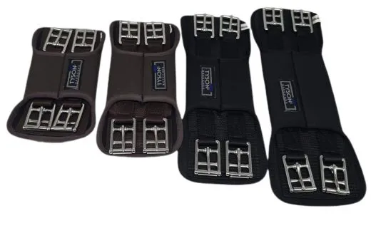 Neo Kurzgurt Extra kurzer Sattelgurt 20 25 30 35 cm Minishetty Welsh Shetty Neopren Schwarz Braun Kurz Gurt