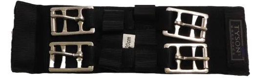 Shetty Welsh Kurzgurt extra kurz Tysons Breeches Sattelgurt Baumwoll-Poly Mix Gurtf�hrung 20 25 30 35 cm Pony