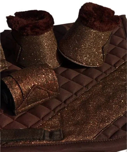 SET Sun Schabracke Hufglocken Bandagen Glitzer Minishetty Shetty Welsh Glitzerset