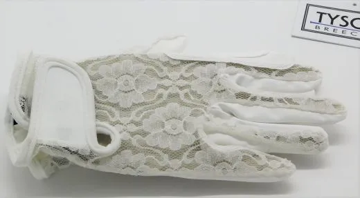 Reithandschuhe Barock Spanisch Turnier Show Lady Wei� Netz S M L Hanschuhe