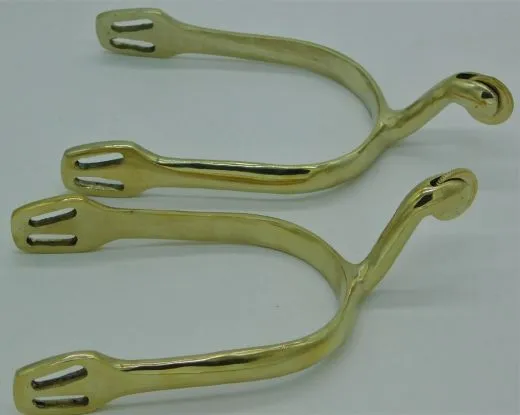 Sporen Gold Farben R�dchen oder Dorn Schwanenhals ergonomische Form R�dchensporen