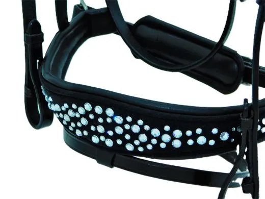 White Black PEARL Nacken Patches Leder Butterweich Strass Glitzer Kristall VB WB X Full