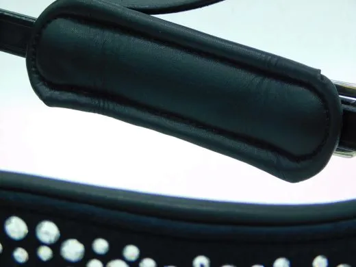 White Black PEARL Nacken Patches Leder Butterweich Strass Glitzer Kristall VB WB X Full