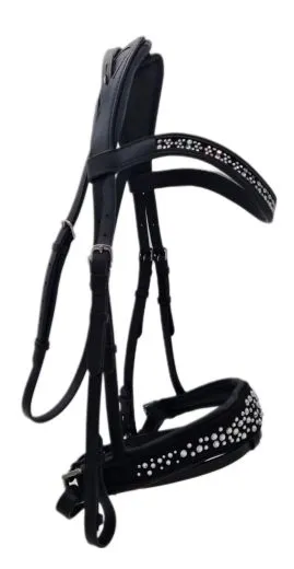 White Black PEARL Nacken Patches Leder Butterweich Strass Glitzer Kristall VB WB X Full