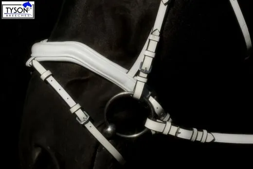 SNOW Trense Wei� Glitzer Stirnriemen + Z�gel Ergonomisch VB, WB, X Full Showtrense