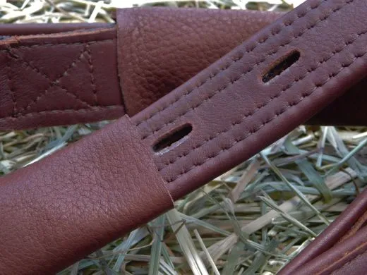 Mono Steigb�gelriemen Webbers Nappa Leder / Nyloneinlage Schwarz Braun / Cognac 45 -65 / 50 -70 cm