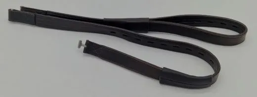 Mono Steigb�gelriemen Webbers Nappa Leder / Nyloneinlage Schwarz Braun / Cognac 45 -65 / 50 -70 cm