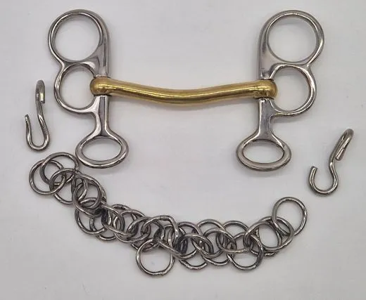 Pelham, Stange Rostfrei 7,0 7,5 8,0 8,5 9,0 9,5 10,0 11,0 12,0 12,5 + Kinnkette Stangengebiss Kutsche Kutschgebiss