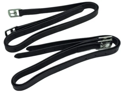 Steigb�gelriemen BIG LIZ Schwarz Braun mit / ohne Glitzer Riemen Kinder Leder 100 110 120 cm L�nge 2,5 cm Breit