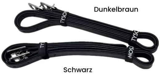 Steigb�gelriemen BIG LIZ Schwarz Braun mit / ohne Glitzer Riemen Kinder Leder 100 110 120 cm L�nge 2,5 cm Breit