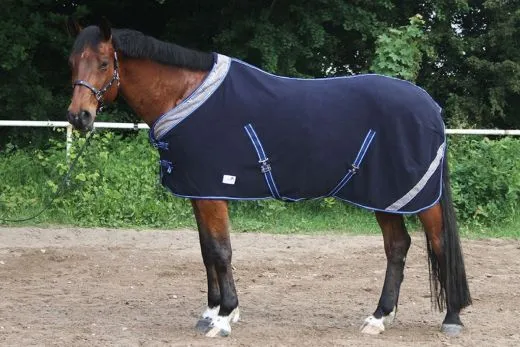 Anti Pilling Fleece  Warakass EINZELST�CK Blau GLITZER Paradedecke 155 REST RAUS Abschwitzdecke