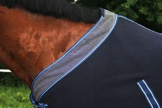 Anti Pilling Fleece  Warakass EINZELST�CK Blau GLITZER Paradedecke 155 REST RAUS Abschwitzdecke