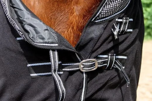 Anti Pilling Fleece  Warakass EINZELST�CK Blau GLITZER Paradedecke 155 REST RAUS Abschwitzdecke