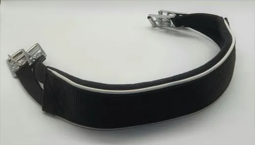 Kurzgurt Pony Shetty Web Gurt 70 75 80 cm schmal Sattelgurt Gurt Schwarz / Wei�