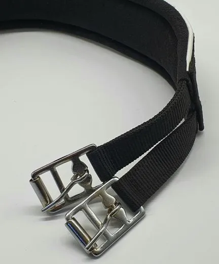 Kurzgurt Pony Shetty Web Gurt 70 75 80 cm schmal Sattelgurt Gurt Schwarz / Wei�