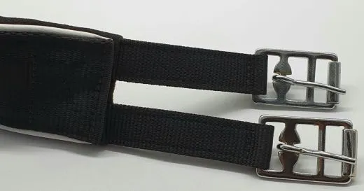 Kurzgurt Pony Shetty Web Gurt 70 75 80 cm schmal Sattelgurt Gurt Schwarz / Wei�