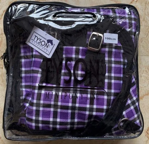 1200 Denier Outdoordecke Regendecke Fleece Futter Lila Karo NUR 65 cm REST RAUS