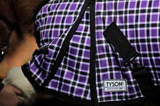 1200 Denier Outdoordecke Regendecke Fleece Futter Lila Karo NUR 65 cm REST RAUS