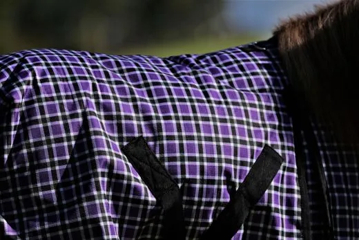 1200 Denier Outdoordecke Regendecke Fleece Futter Lila Karo NUR 65 cm REST RAUS