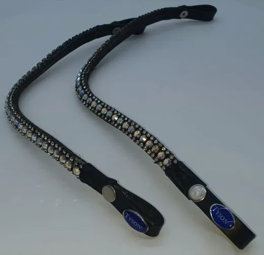 Stirnband Rosi Stirnriemen Rosa Multicolor Pony VB WB 35 39 42 cm super Glitzer Leder