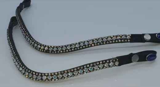 Stirnband Rosi Stirnriemen Rosa Multicolor Pony VB WB 35 39 42 cm super Glitzer Leder