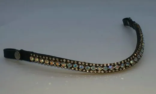 Stirnband Rosi Stirnriemen Rosa Multicolor Pony VB WB 35 39 42 cm super Glitzer Leder