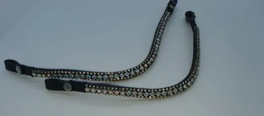 Stirnband Rosi Stirnriemen Rosa Multicolor Pony VB WB 35 39 42 cm super Glitzer Leder