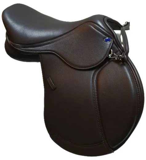 Leder Sattel JUMPER VS Schwerpunkt Springen + Kopfeisen Kindersattel Ponysattel Schwarz o Braun 14 15 Zoll ab 500�