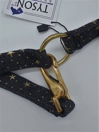 Halfter Starry Sky Blau Schwarz Sterne Nylon Gold Farben Beschl�ge Minishetty Shetty Minipony Fohlen Nylonhalfter