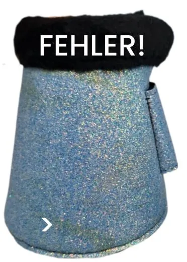 SET Hufglocken + Bandagen Lila Hellblau Rosa ROT Glitzer Minishetty Mini Shetty Falabella Sunny