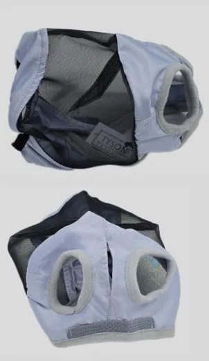 Fliegenhaube - - Lissy Ohne Ohr Ohne Nasenschutz Gr. Minishetty SHETTY Grau Schwarz Fliegen Haube Fliegenmaske