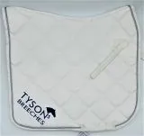 Dressur Springen Turnier Schabracke Wei� Glanz Stoff Mitteldick Waben Turnierschabracke