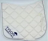 Dressur Springen Turnier Schabracke Wei� Glanz Stoff Mitteldick Waben Turnierschabracke