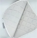 Dressur Springen Turnier Schabracke Wei� Glanz Stoff Mitteldick Waben Turnierschabracke