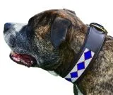 Lederhalsband Apach Indianer Schwarz Perlen Schwarz Braun Unterlegt Halsband LEDER Breit sehr stabil M L XL Hohe Zugkraft