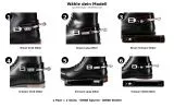 Sporenschutz Leder Stiefelschutz Strass Glitzer Schwarz Braun + Lack Sporen Stiefel Schutz 1 Paar = 2 St�ck