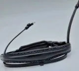 Nasenstck OHNE Kopfstck! Blue Leder ergonomisch Glitzer Schwedische Umlenkverschnallung VB WB XF