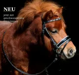 Trense Nobless Minishetty Mini Shetty Welsh Glitzer Lack ergonomisch / anatomisch geformt Leder MS S