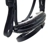 Trense Nobless Minishetty Mini Shetty Welsh Glitzer Lack ergonomisch / anatomisch geformt Leder MS S