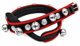 Schellengel�ut Schellenkranz Glockengel�ut Glocken Kutsche Schlitten Glocken Glockenriemen Conchos 100-110 cm Braun Rot Wei�